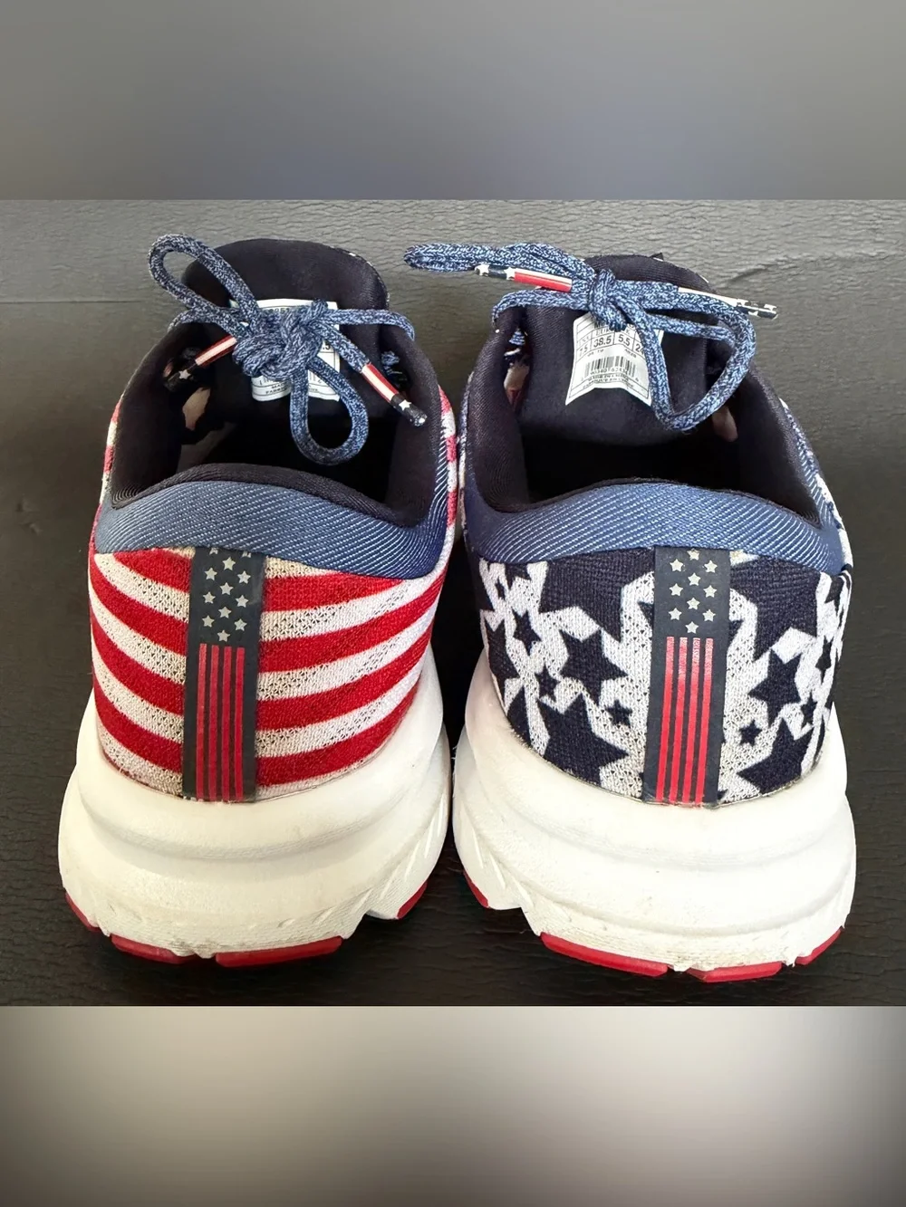 Brooks Launch 6 Sneakers in White, Navy & Red woman’s 7.5 - Picture 3 of 8